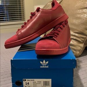 Adidas Stan Smith leather and suede sneakers